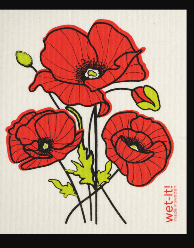 WET-IT WET-IT CLOTH-POPPY FLOWER