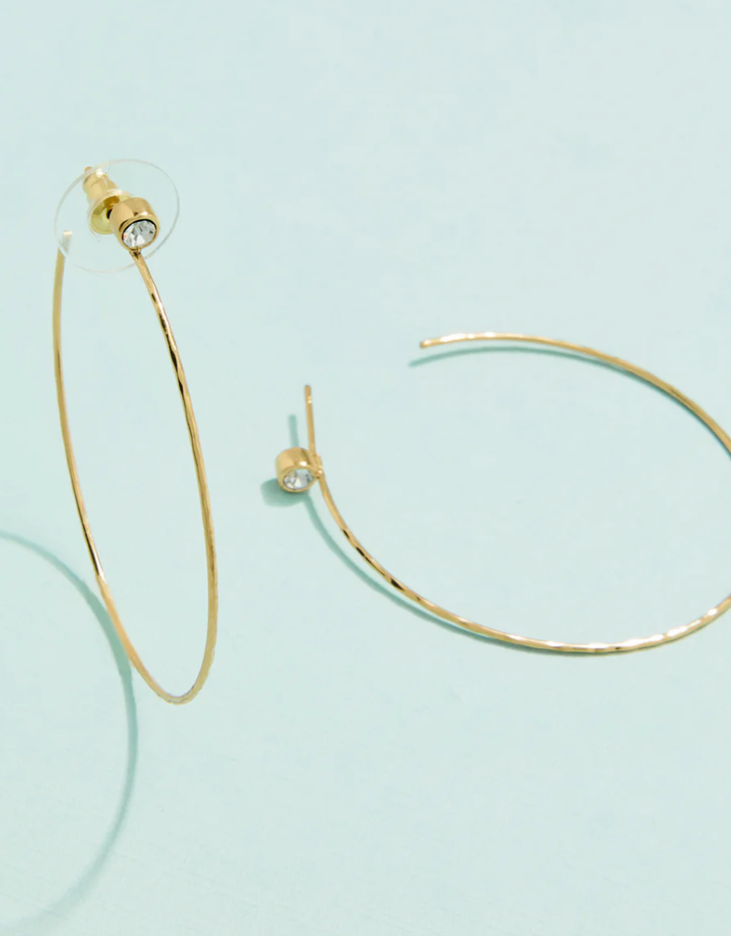 ULTRATHIN HOOP EARRINGS CRYSTAL-SPLASH COLLECTION