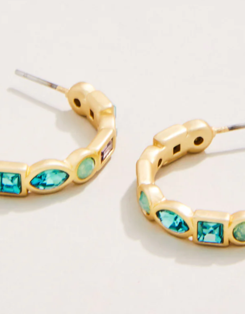 SHINE BRIGHT HOOP EARRINGS-SEA FOAM