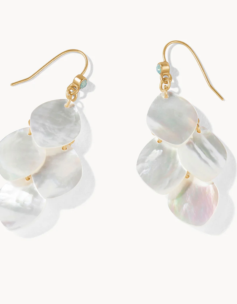 SWEETSPIRE CHANDELIER EARRINGS PEARLESCENT