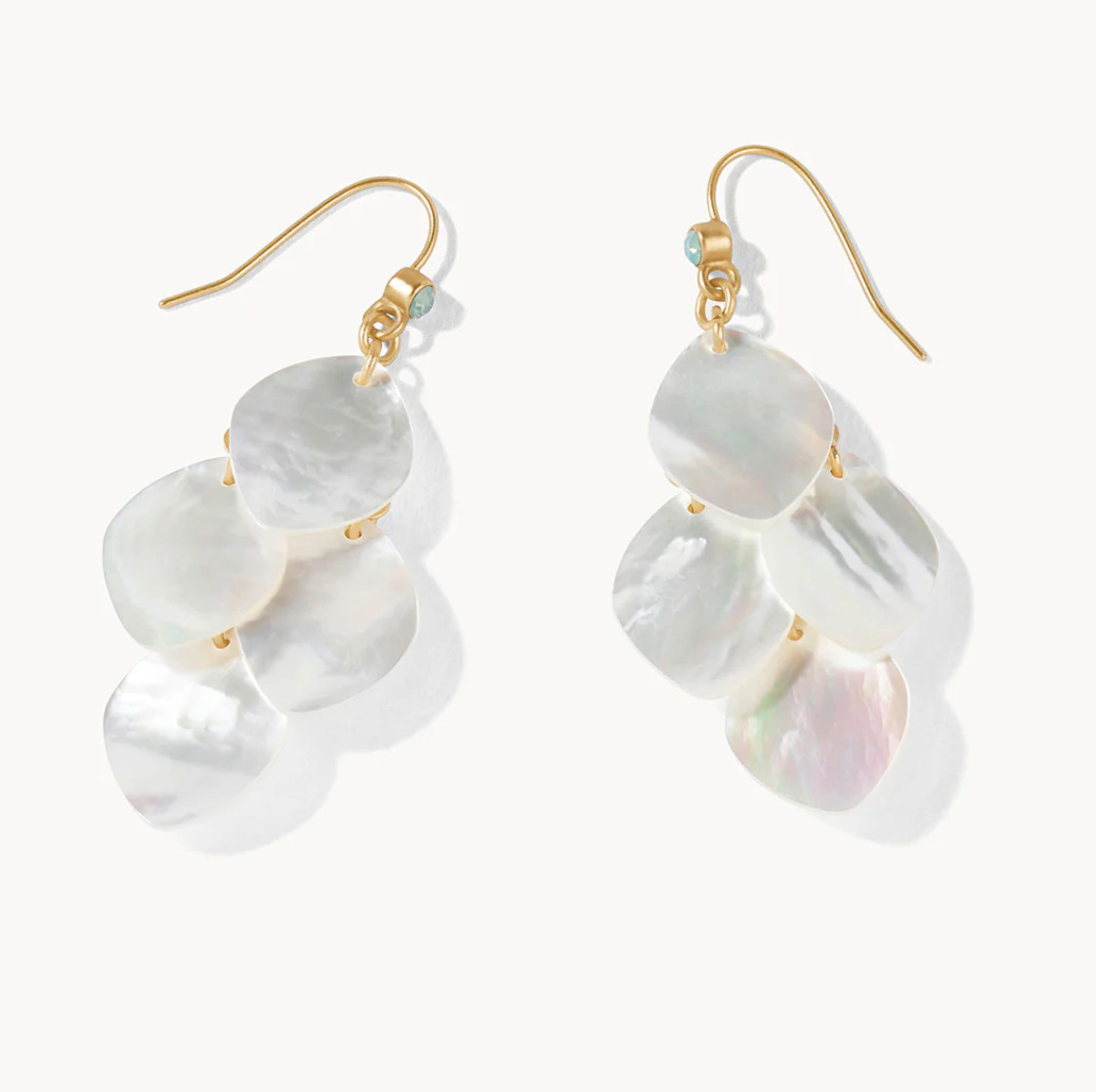SWEETSPIRE CHANDELIER EARRINGS PEARLESCENT SWEETSPIRE CHANDELIER EARRINGS PEARLESCENT