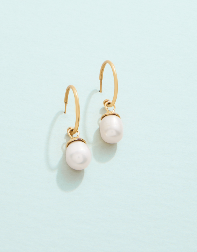 BLUFFTON PEARL CONVERTIBLE HOOP EARRINGS