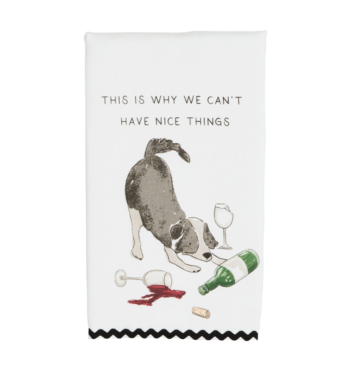 MUD PIE DOG RIC RAC TOWELS
