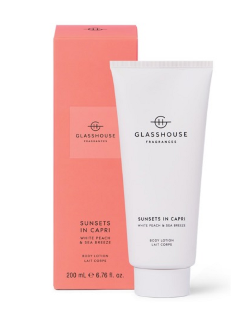 GLASSHOUSE FRAGRANCES 6.7 OZ BODY LOTION-SUNSETS IN CAPRI