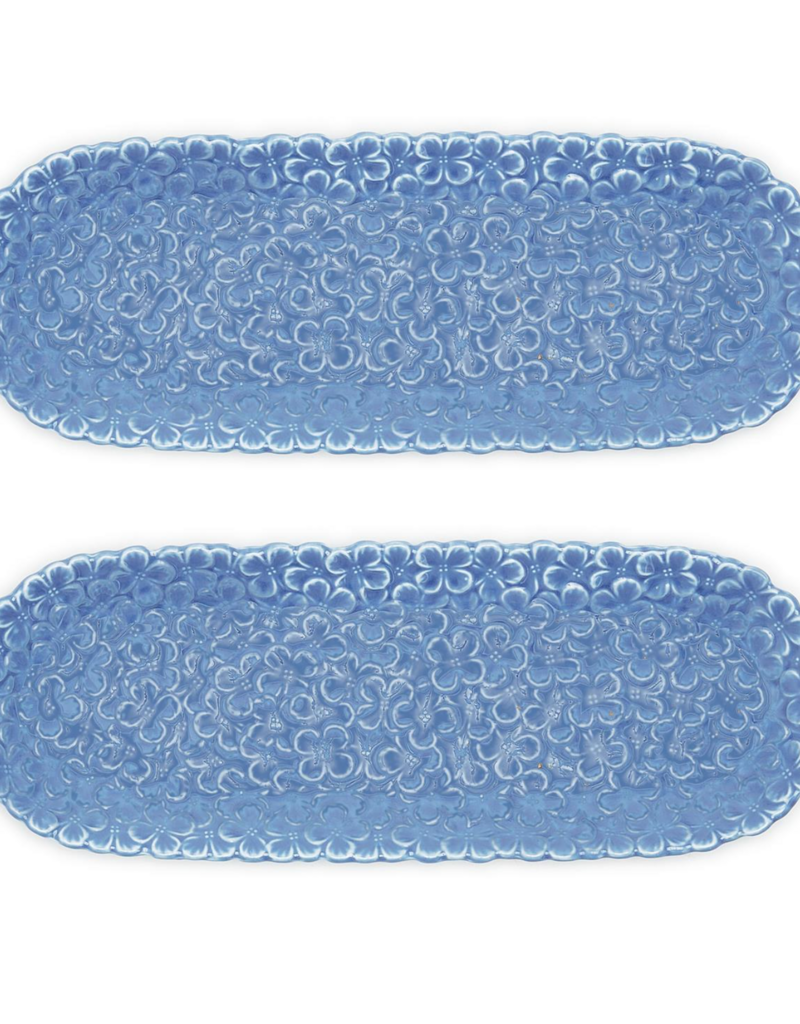 TWO'S COMPANY HYDRANGEA TIDBIT CRACKER DISH