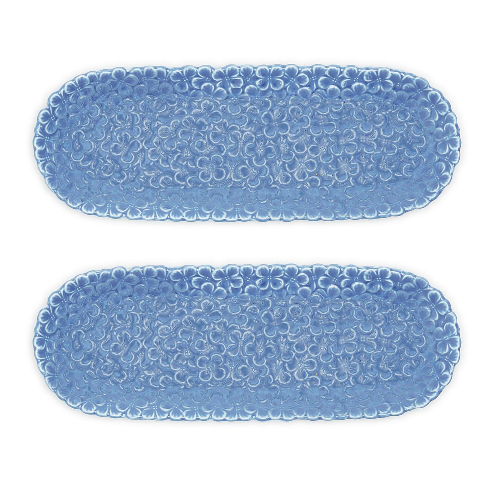 TWO'S COMPANY HYDRANGEA TIDBIT CRACKER DISH