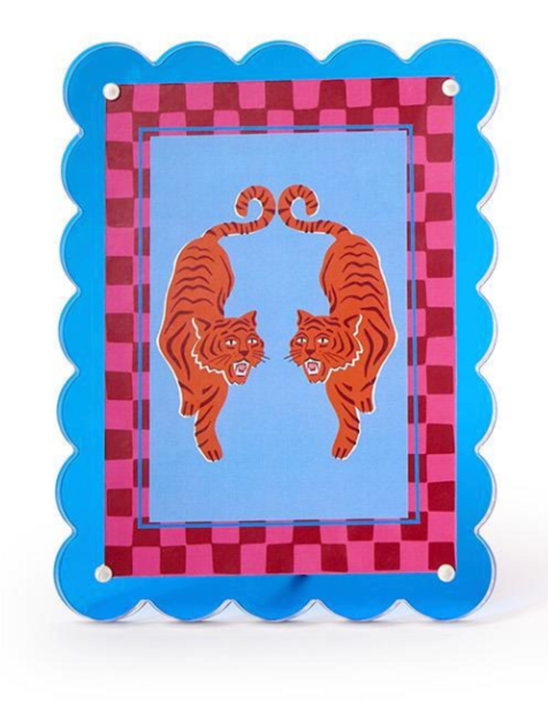 TWO'S COMPANY 5X7 SCALLOPED EDGE ACRYLIC PHOTO FRAMES