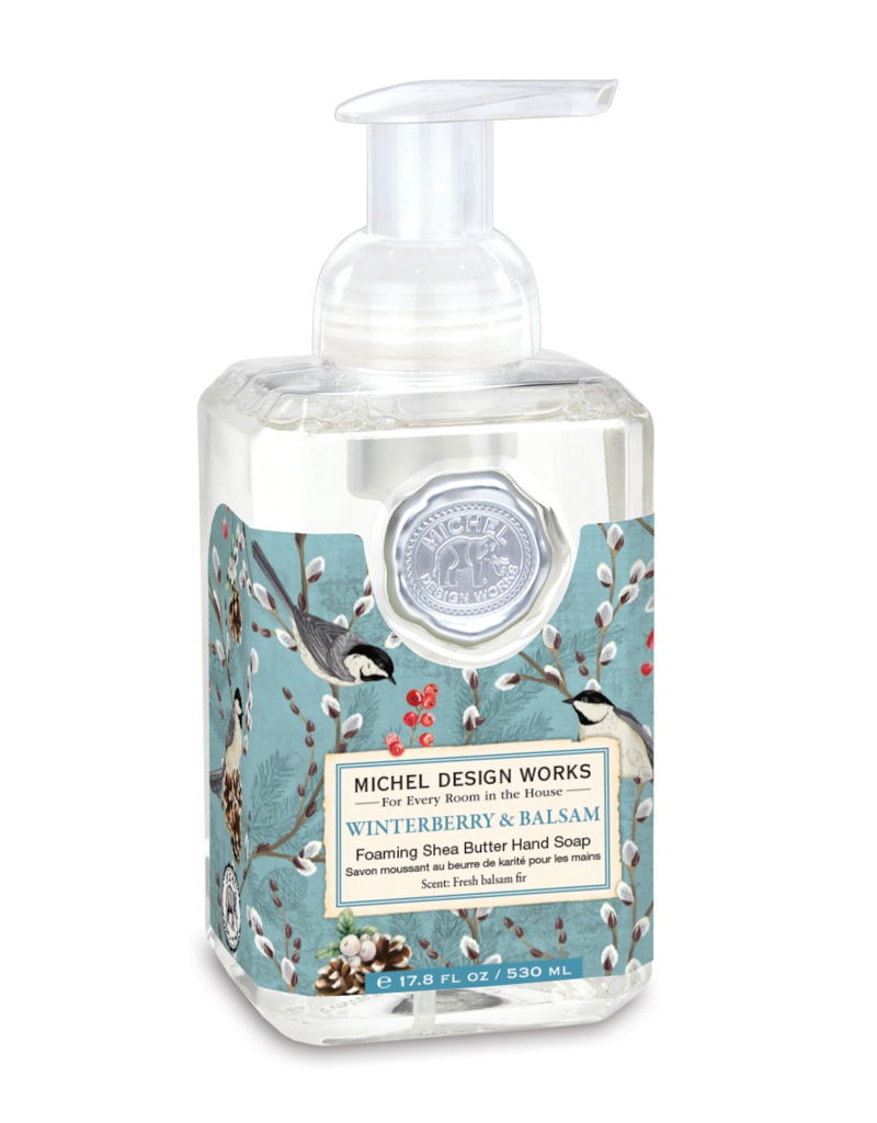 MICHEL DESIGN WORKS WINTERBERRY & BALSAM FOAMING SOAP