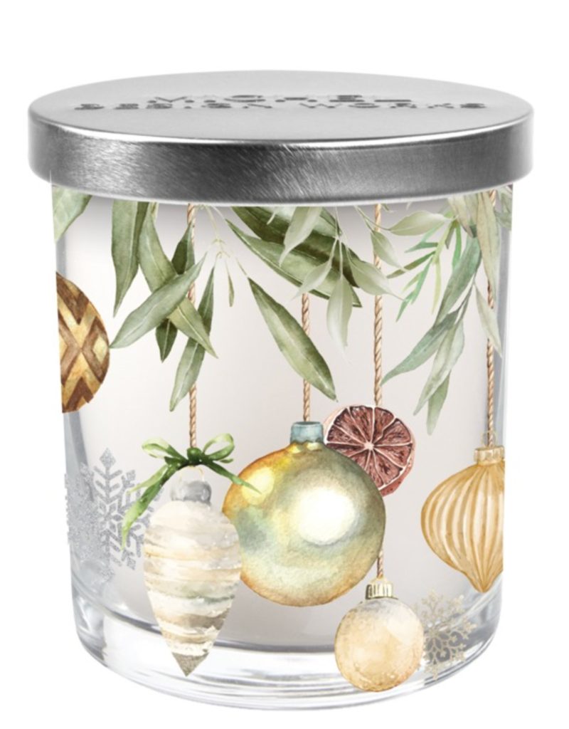 MICHEL DESIGN WORKS PEACE ON EARTH CANDLE JAR WITH LID