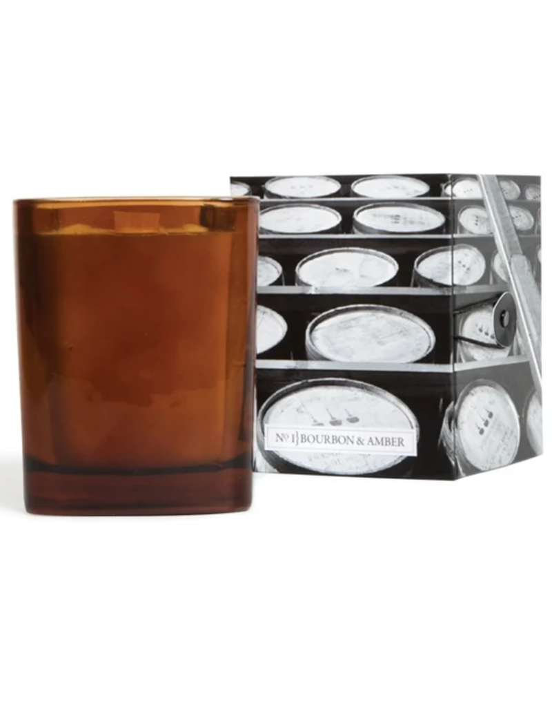 MICHEL DESIGN WORKS BOURBON & AMBER SQUARE CANDLE