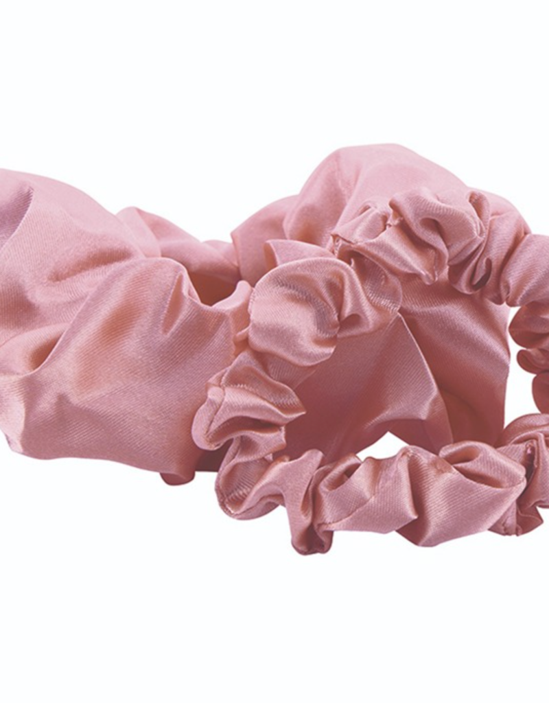 BELLA SLEEP AND SPA SATIN SCRUNCHIE SET-LIGHT PINK