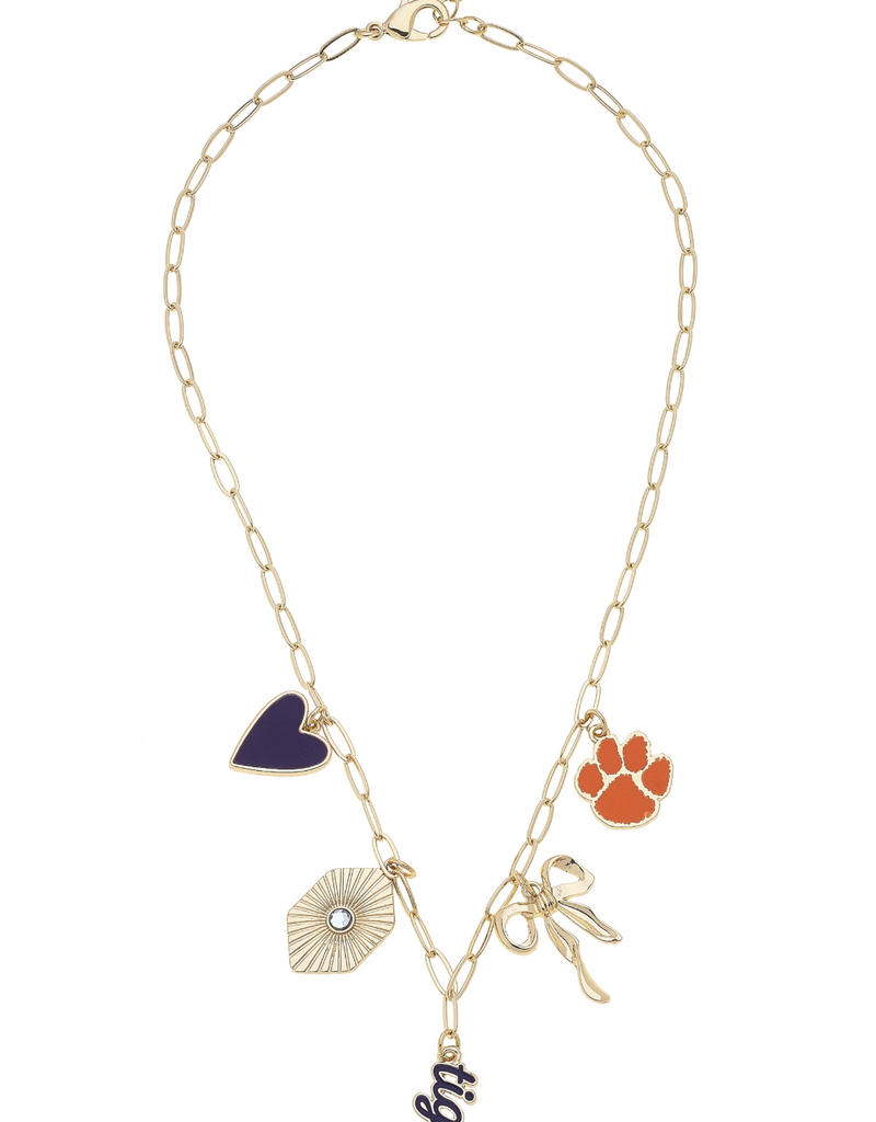 CANVAS Clemson Tigers Paper Clip Charm Collector Necklace