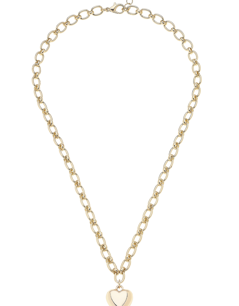 CANVAS CHARLOTTE HEART NECKLACE