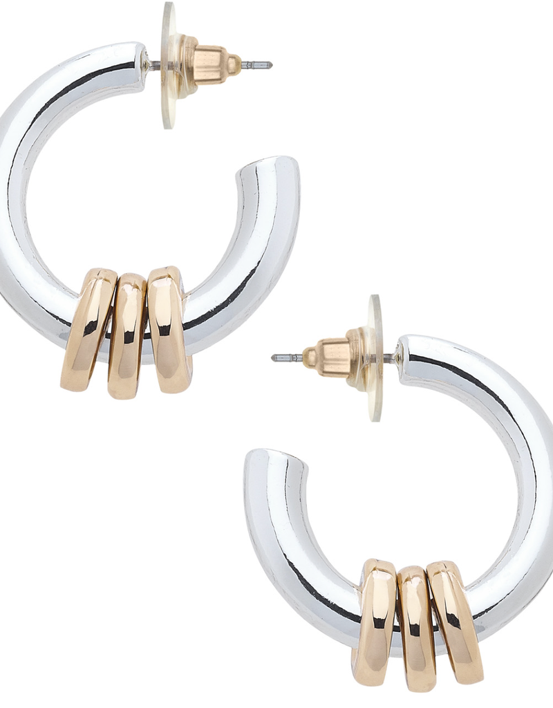 CANVAS ELISE LOOPED HOOP EARRINGS