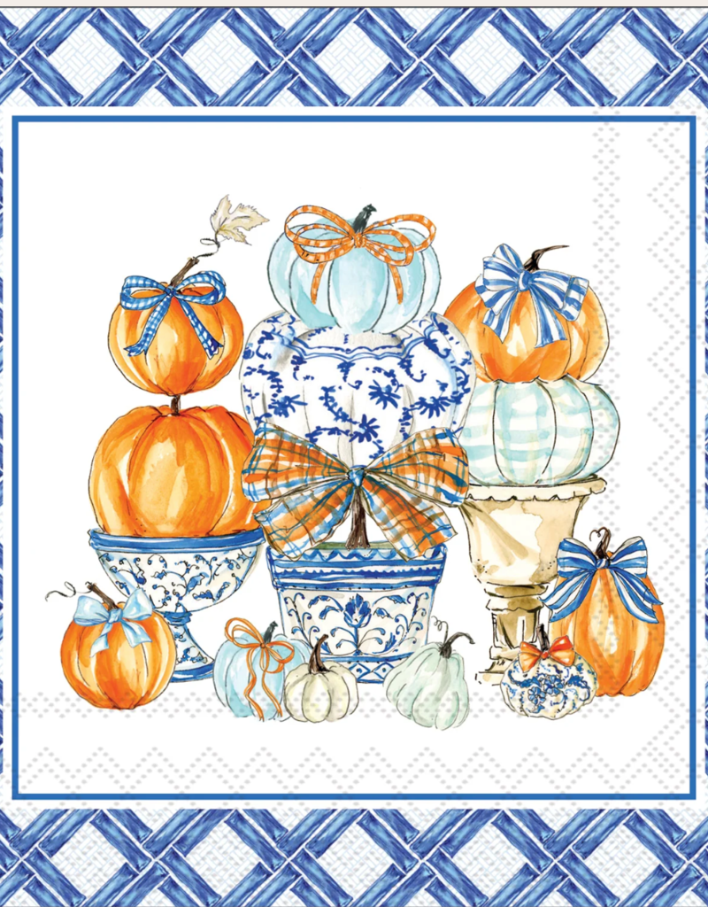 CHINOISERIE PUMPKIN COCKTAIL NAPKINS
