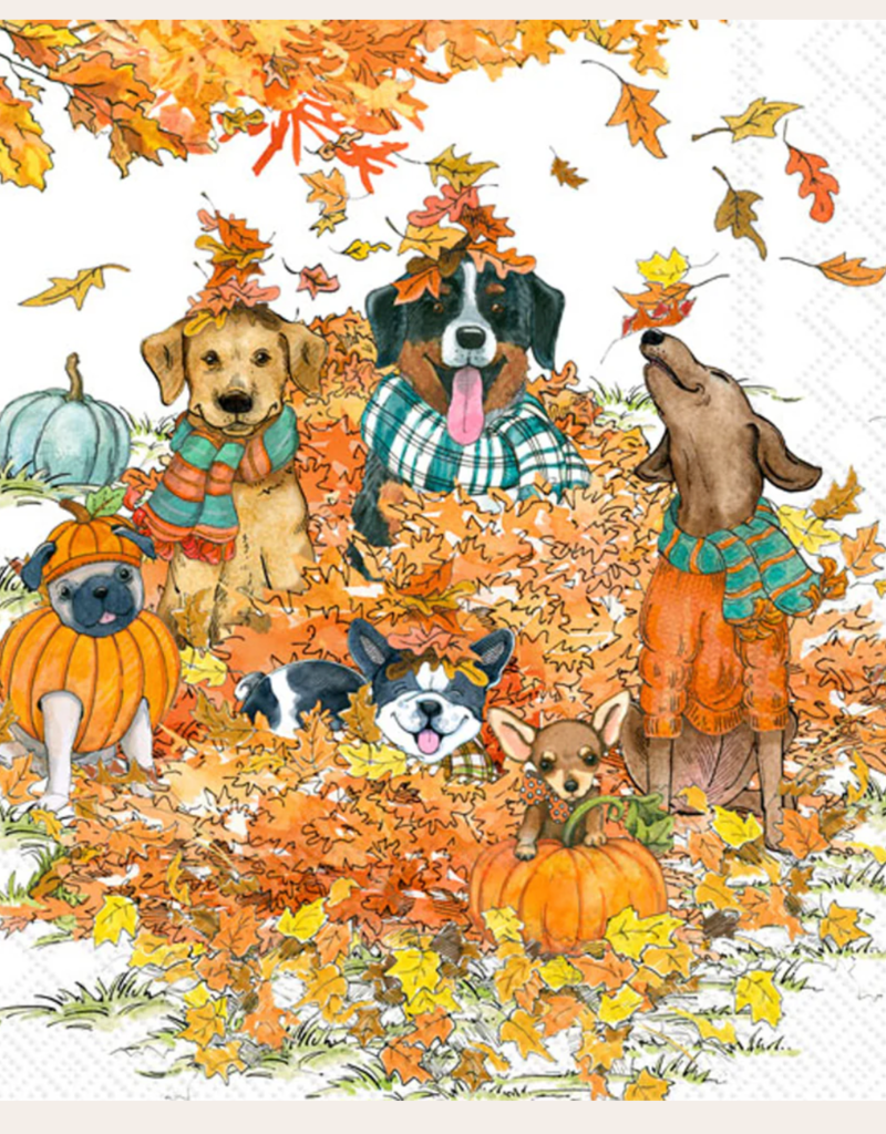 AUTUMN DOGS COCKTAIL NAPKINS