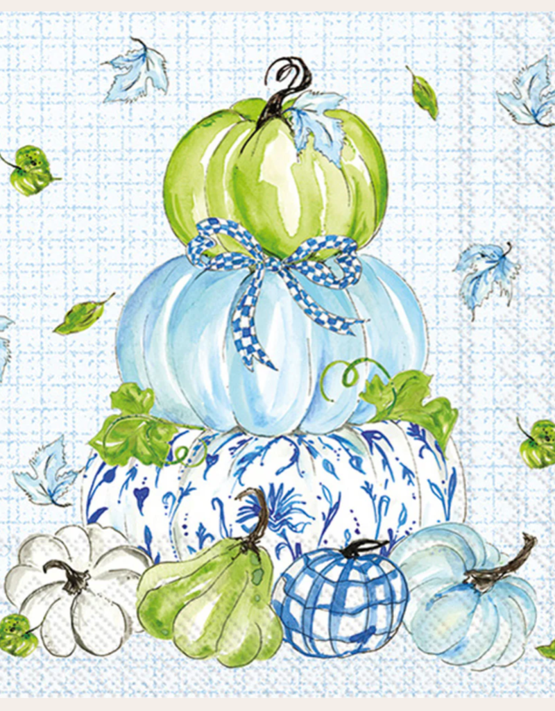 CHINOISERIE STACKED PUMPKINS COCKTAIL NAPKINS
