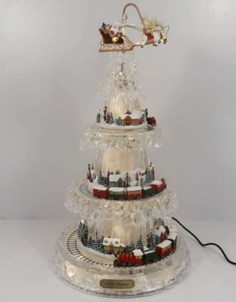 ONE HUNDRED 80 DEGREES ANIMATED 3-TIER REVOLVING CHRISTMAS DISPLAY
