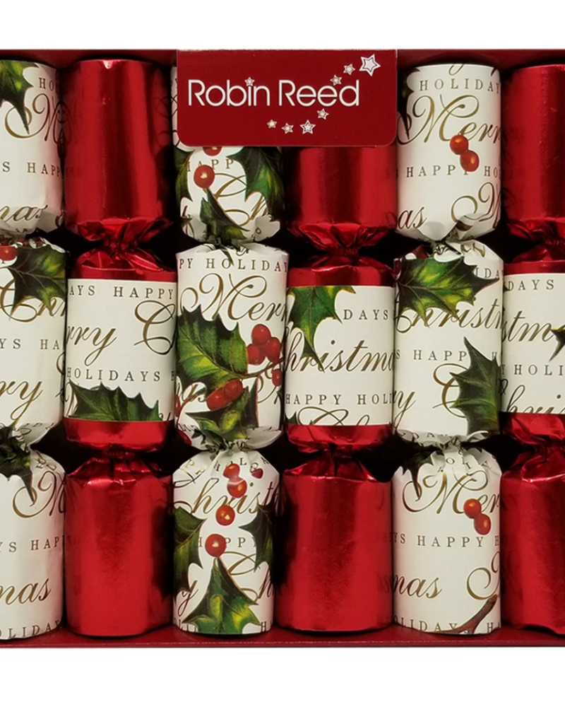 ROBIN REED CHRISTMAS CRACKERS BOWS & BERRIES CHRISTMAS CRACKERS