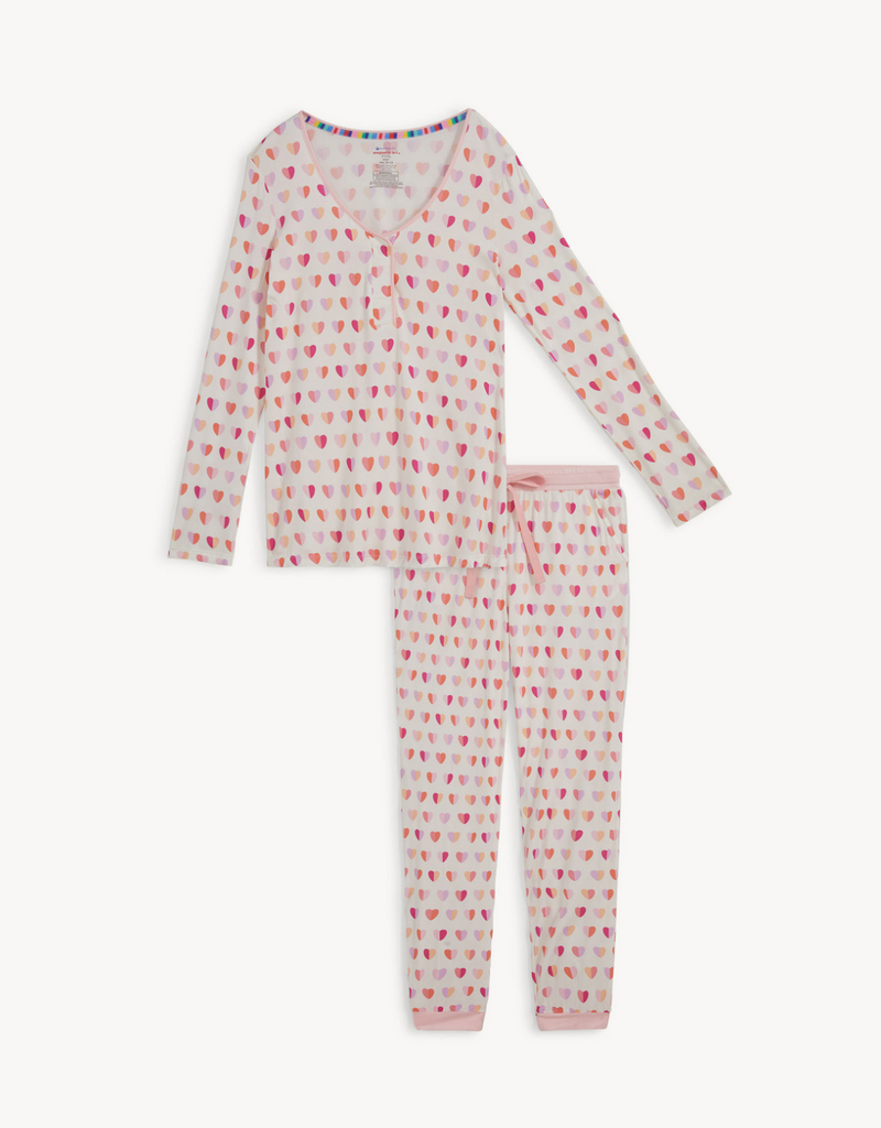 MAGNETIC ME PINK XOXO MODAL MAGNETIC LONG SLEEVE JOGGER SET