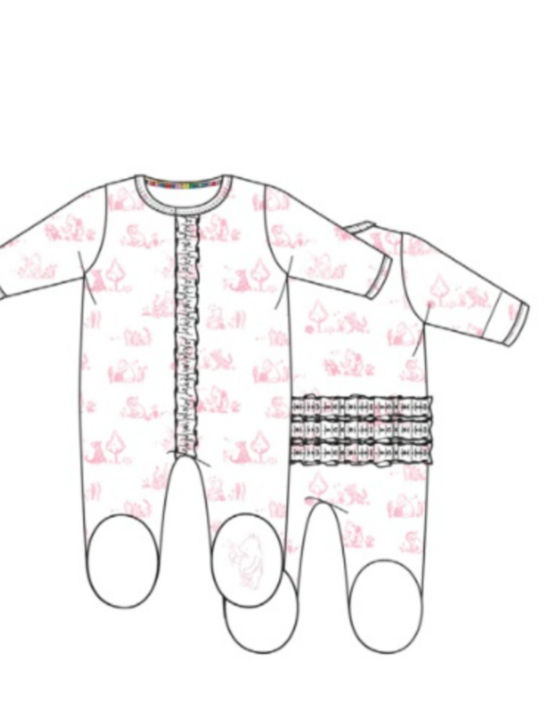 MAGNETIC ME SWEETER THAN HUNNY MAGNETIC FOOTIE WITH RUFFLE