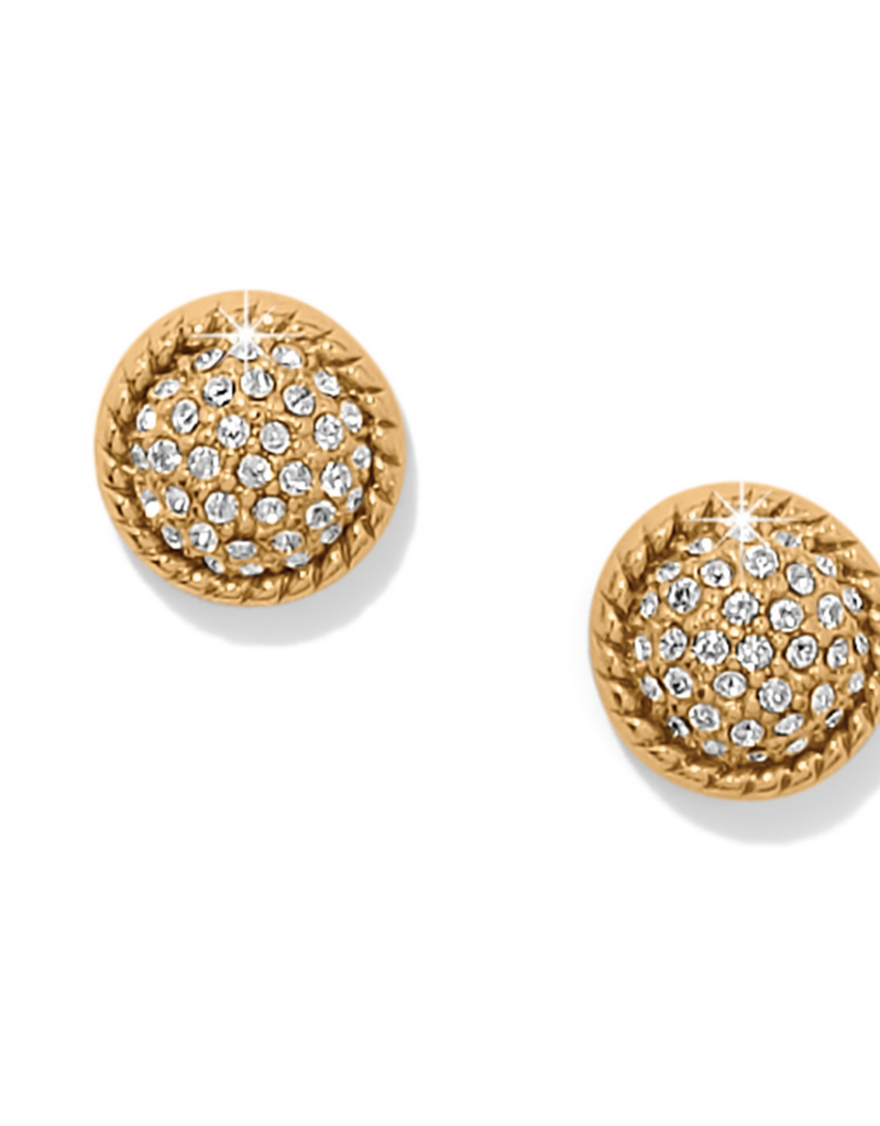 BRIGHTON ILLUMINA CELESTE GOLD DOME POST EARRINGS