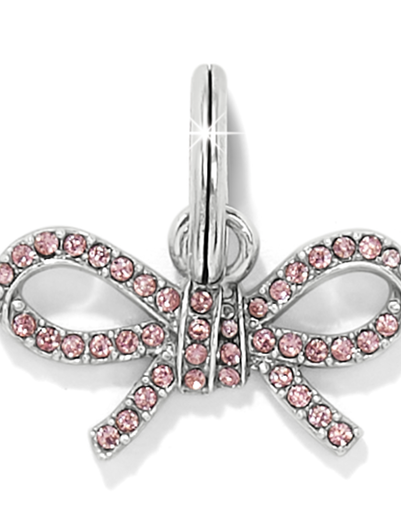 BRIGHTON ILLUMINA LIGHT ROSE BOW CHARM