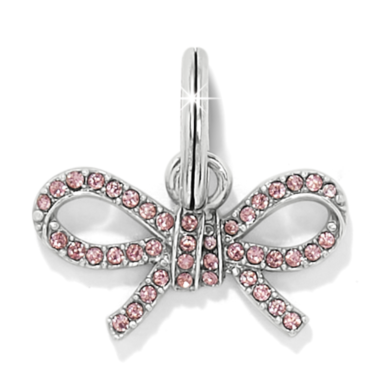 BRIGHTON ILLUMINA LIGHT ROSE BOW CHARM