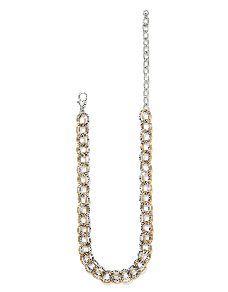 BRIGHTON PEBBLE LINK TWO TONE NECKLACE
