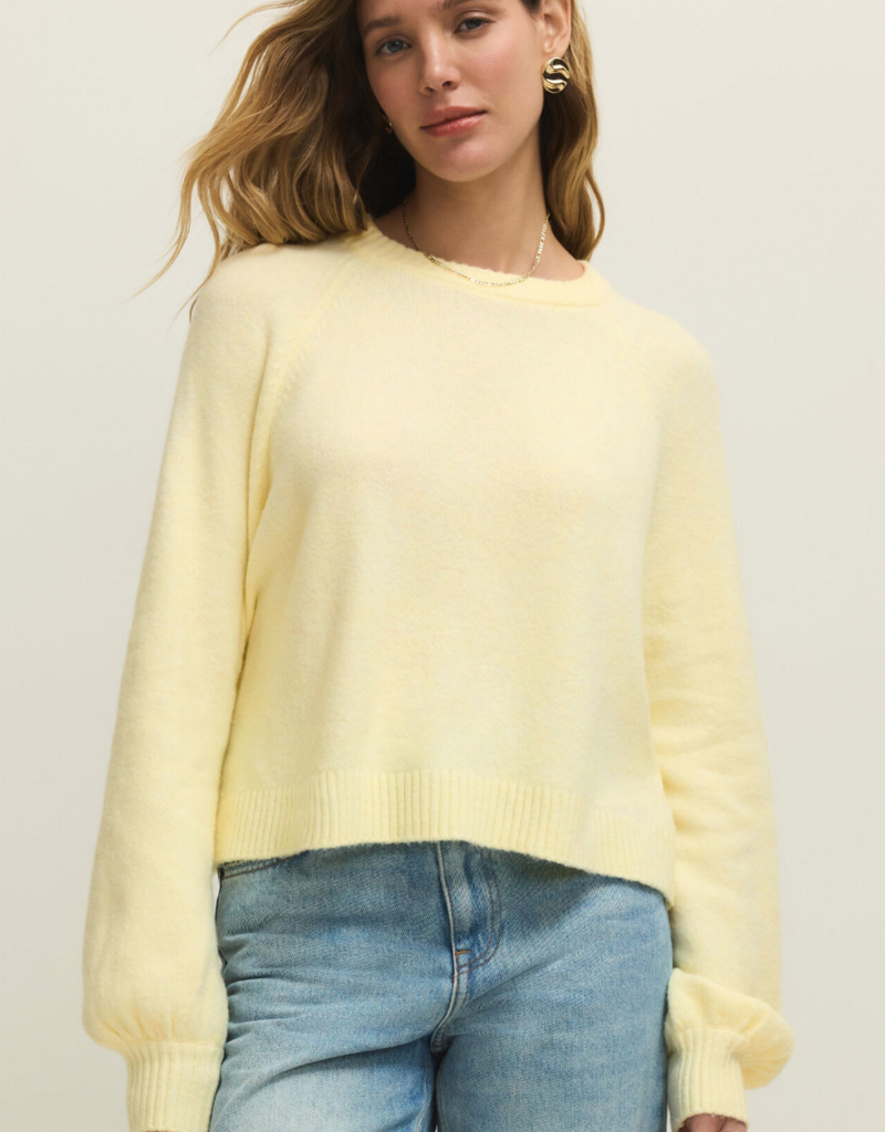 Z SUPPLY COMING UP SWEATER-PINEAPPLE