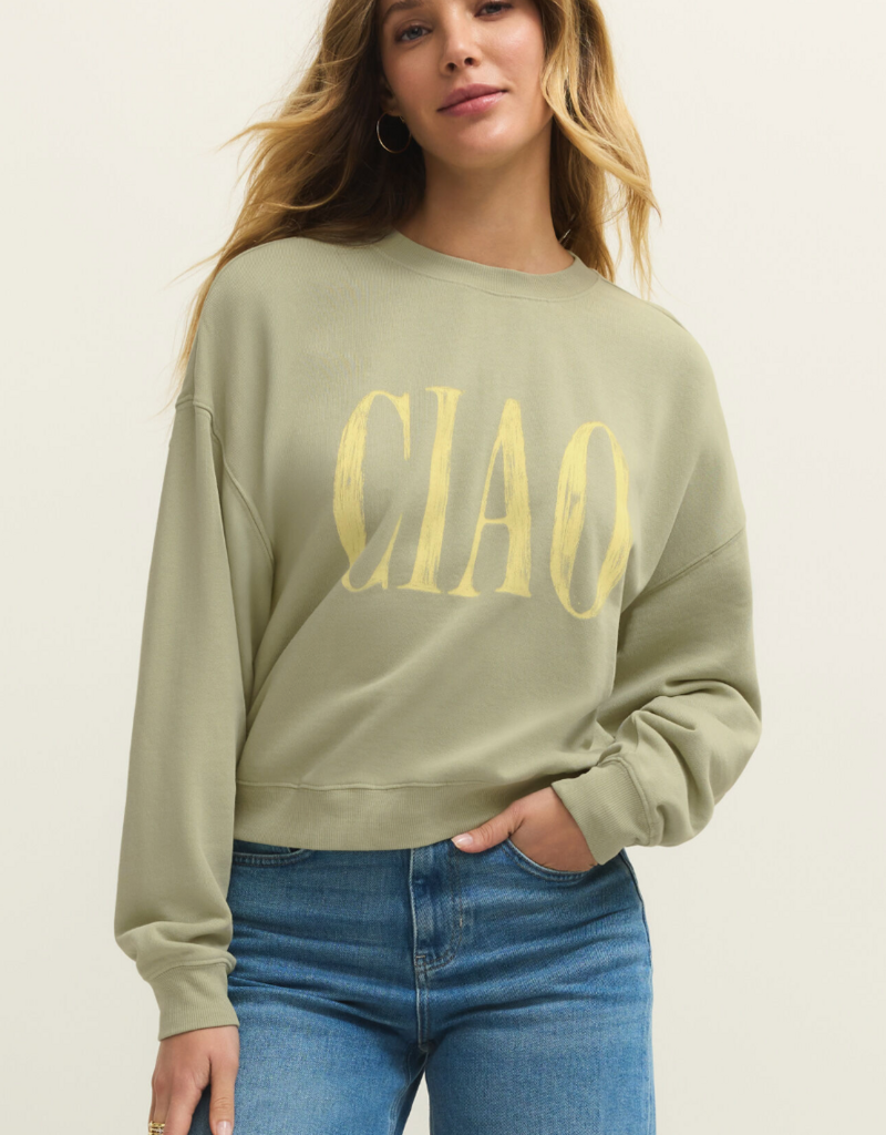 Z SUPPLY CIAO FIRST DATE SWEATSHIRT