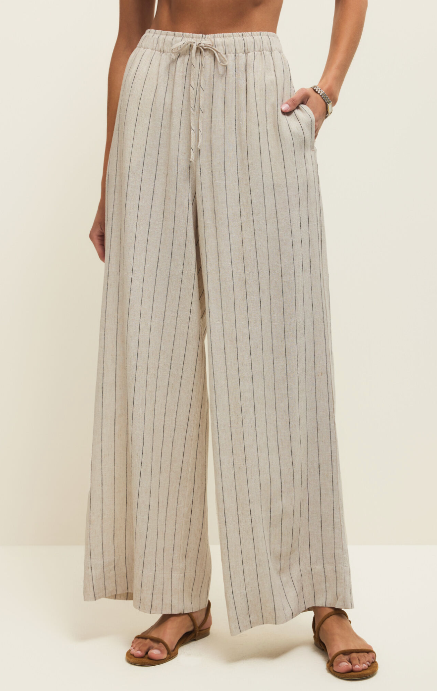 Z SUPPLY HENRI STRIPED WIDE LEG PANT