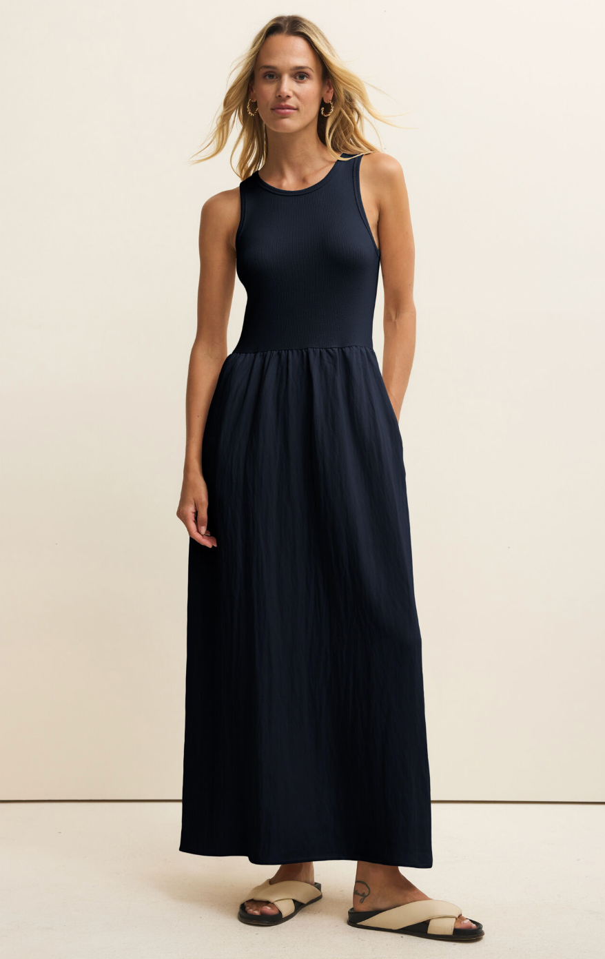 Z SUPPLY CHARLOTTE MIDI DRESS-ECLIPSE