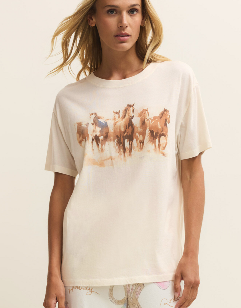 Z SUPPLY HOWDY HORSES BOYFRIEND TEE