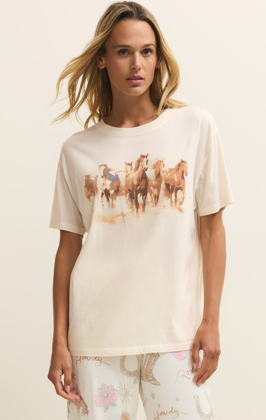 Z SUPPLY HOWDY HORSES BOYFRIEND TEE