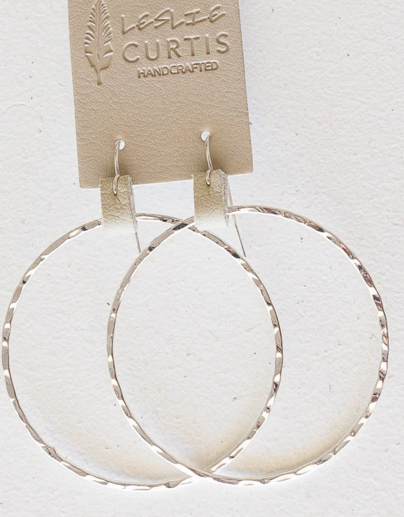 LESLIE CURTIS JEWELRY WEST EARRINGS-SAND/SILVER