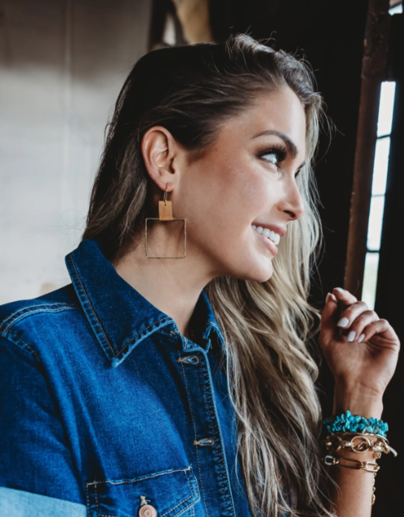 LESLIE CURTIS JEWELRY CAYSON EARRINGS-GOLD