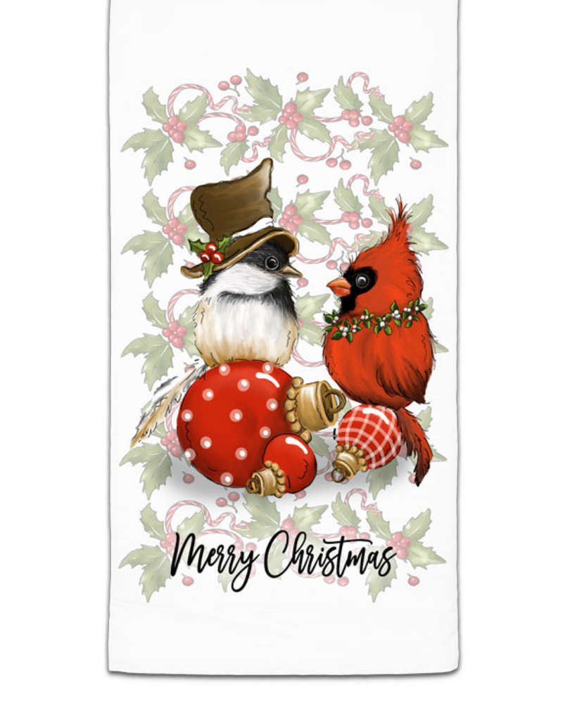 CJ BELLA CO CARDINALS ORNAMENT TOWEL