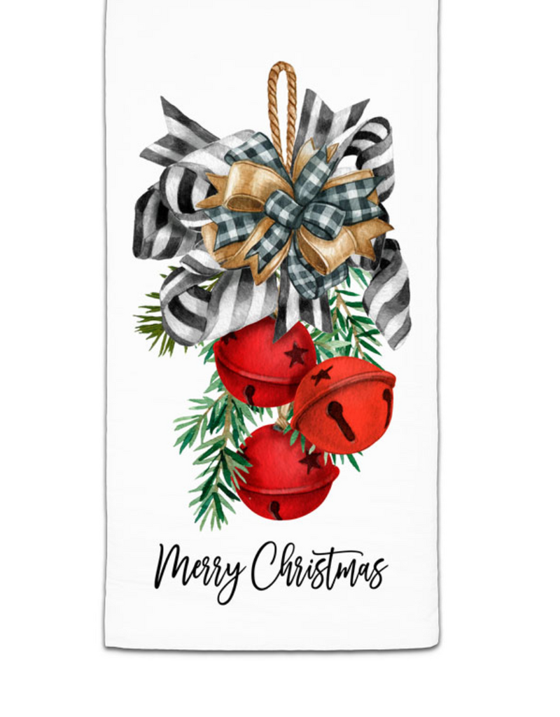CJ BELLA CO JINGLE BELLS FLOUR SACK TOWEL