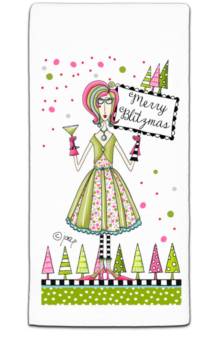 CJ BELLA CO MERRY BLITZMAS TOWEL CJ BELLA CO MERRY BLITZMAS TOWEL