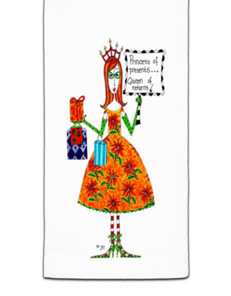 CJ BELLA CO PRINCESS OF PRESENTS FLOUR SACK TOWEL