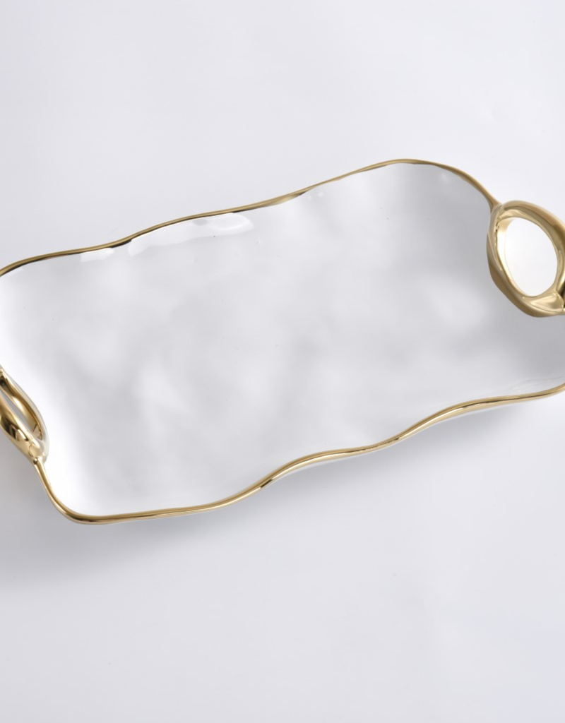 PAMPA BAY GOLDEN HANDLES SMALL PLATTER