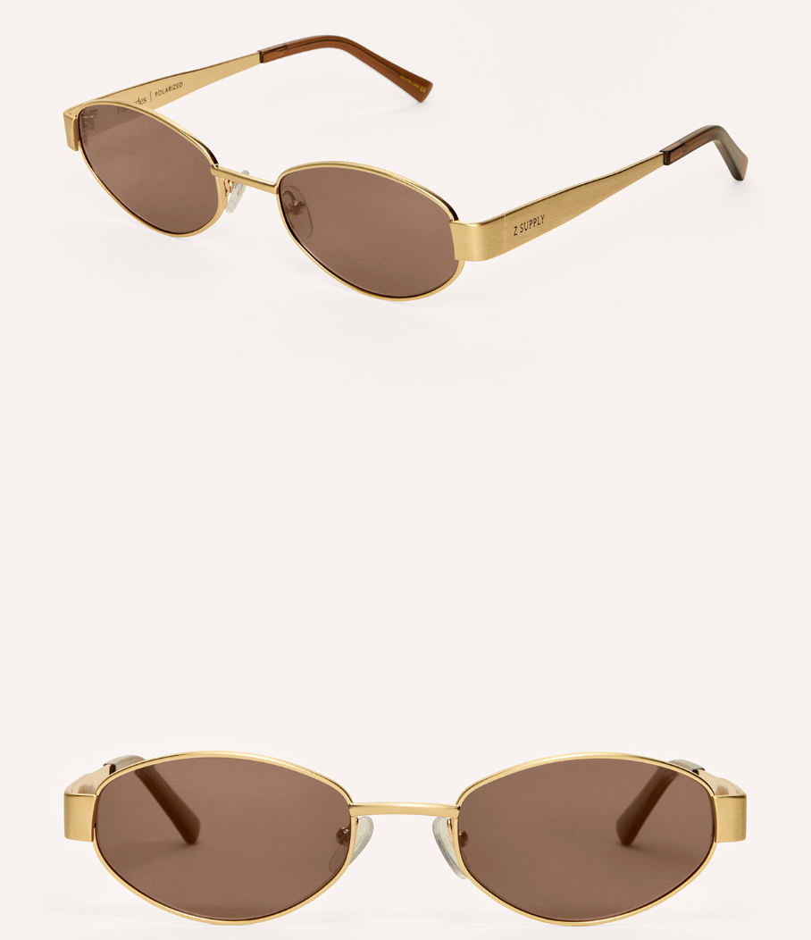 Z SUPPLY PALISADES POLARIZED SUNNIES-SATIN GLD/BROWN Z SUPPLY PALISADES POLARIZED SUNNIES-SATIN GLD/BROWN