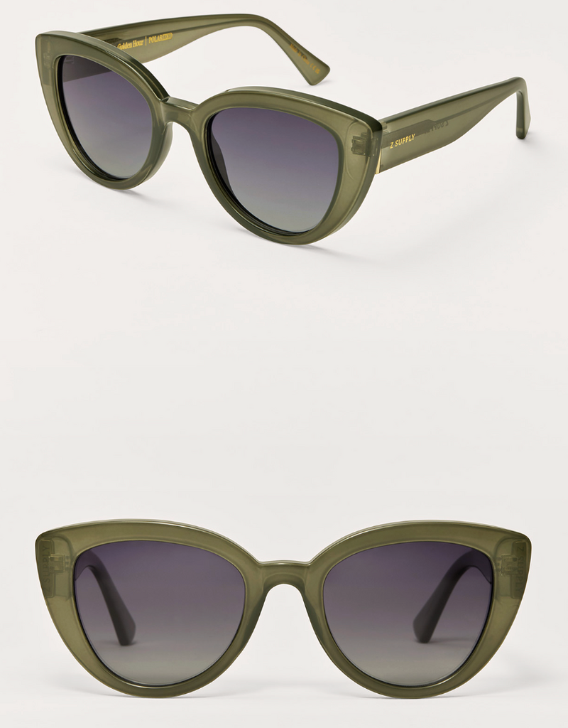 Z SUPPLY GOLDEN HOUR POLARIZED SUNNIES-OLIVE GRADIENT