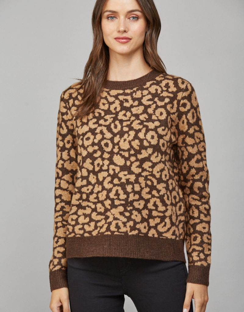 FATE ANIMAL PATTERN JACQUARD KNIT SWEATER