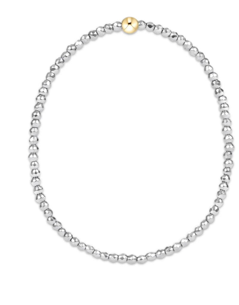 ENEWTON silver faceted hematite 2mm bead bracelet