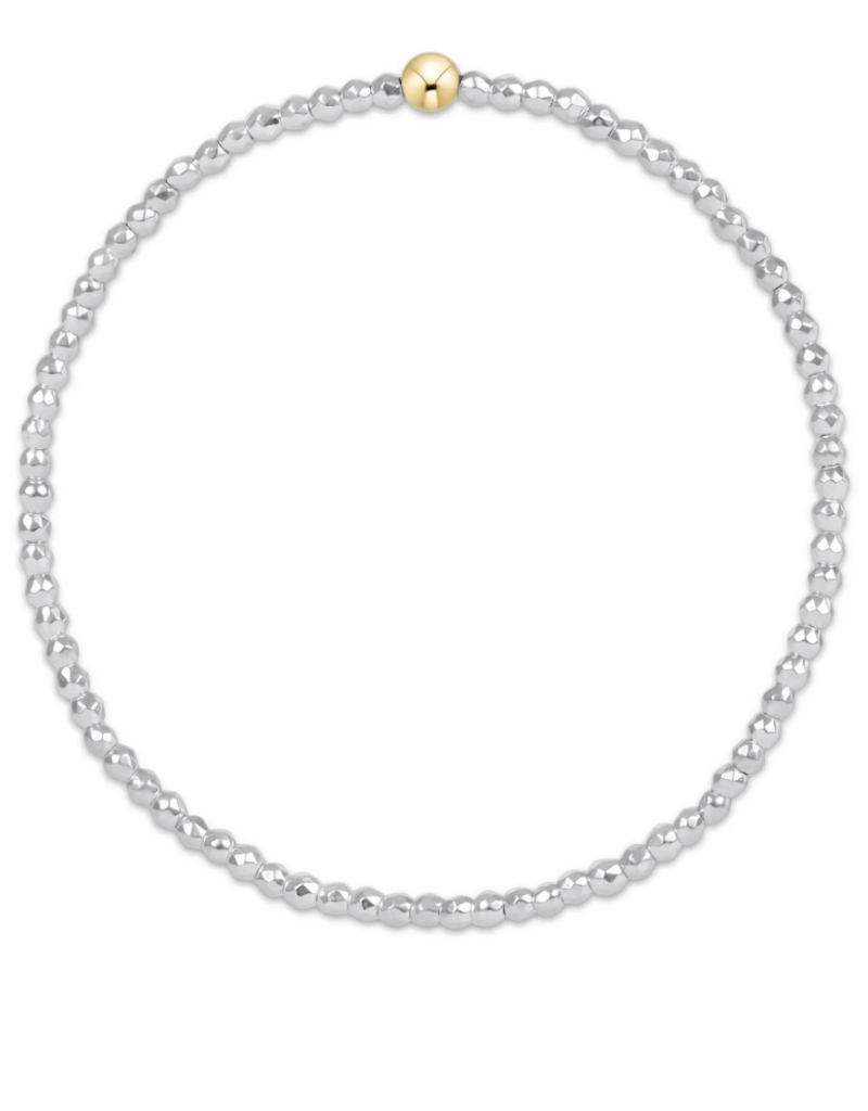 ENEWTON Bright Silver Faceted Hematite  2mm Bead Bracelet