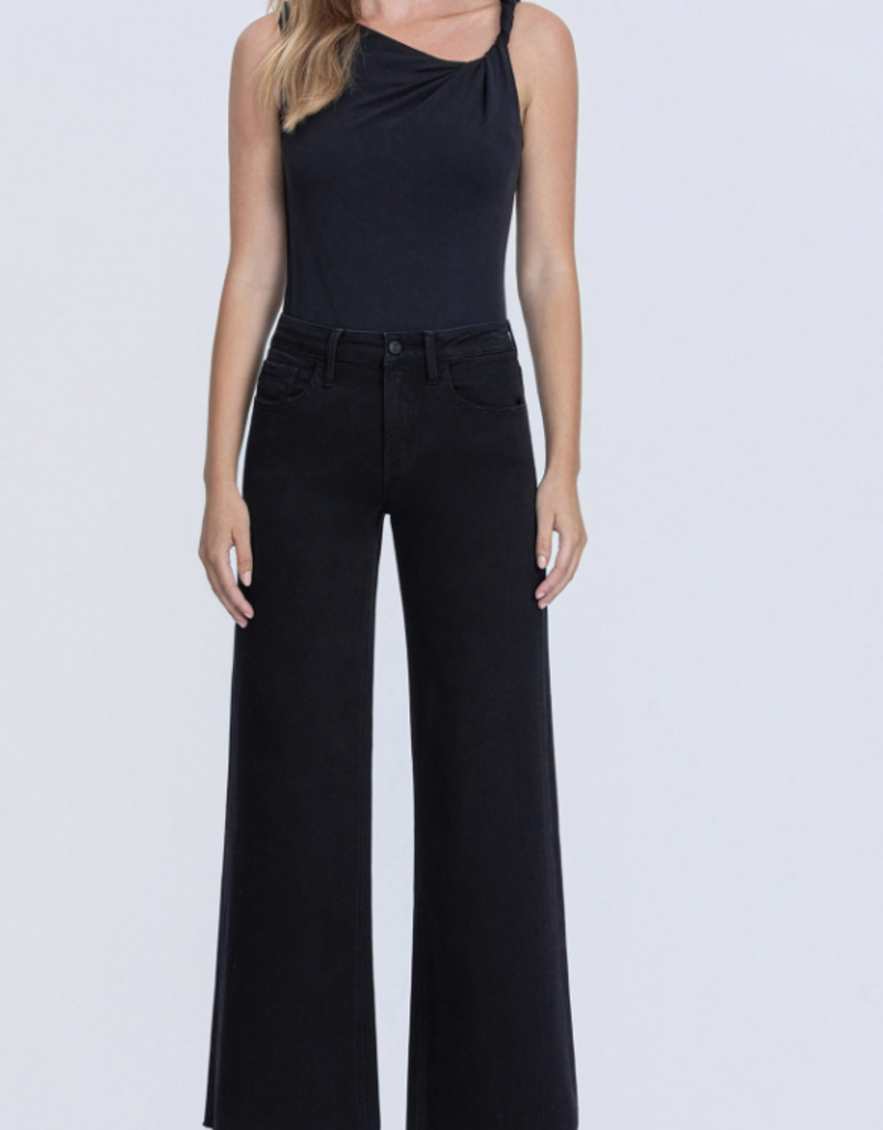 VERVET HIGH RISE CROP WIDE LEG-BLACK
