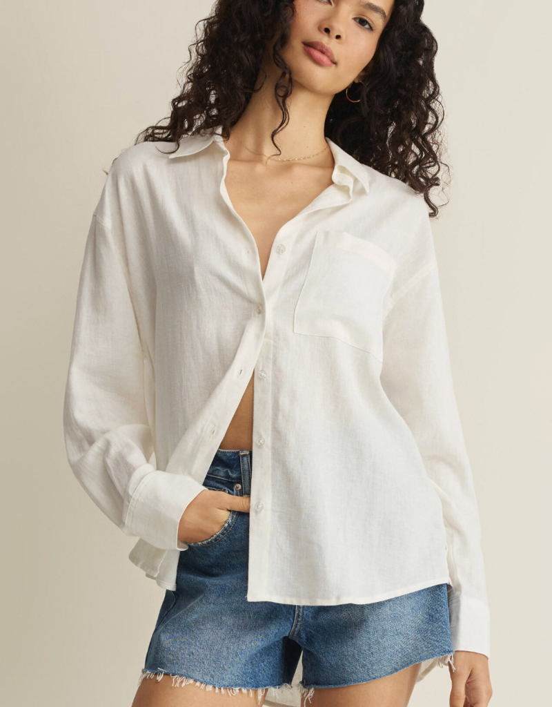 Z SUPPLY THE PERFECT BUTTON UP-WHITE