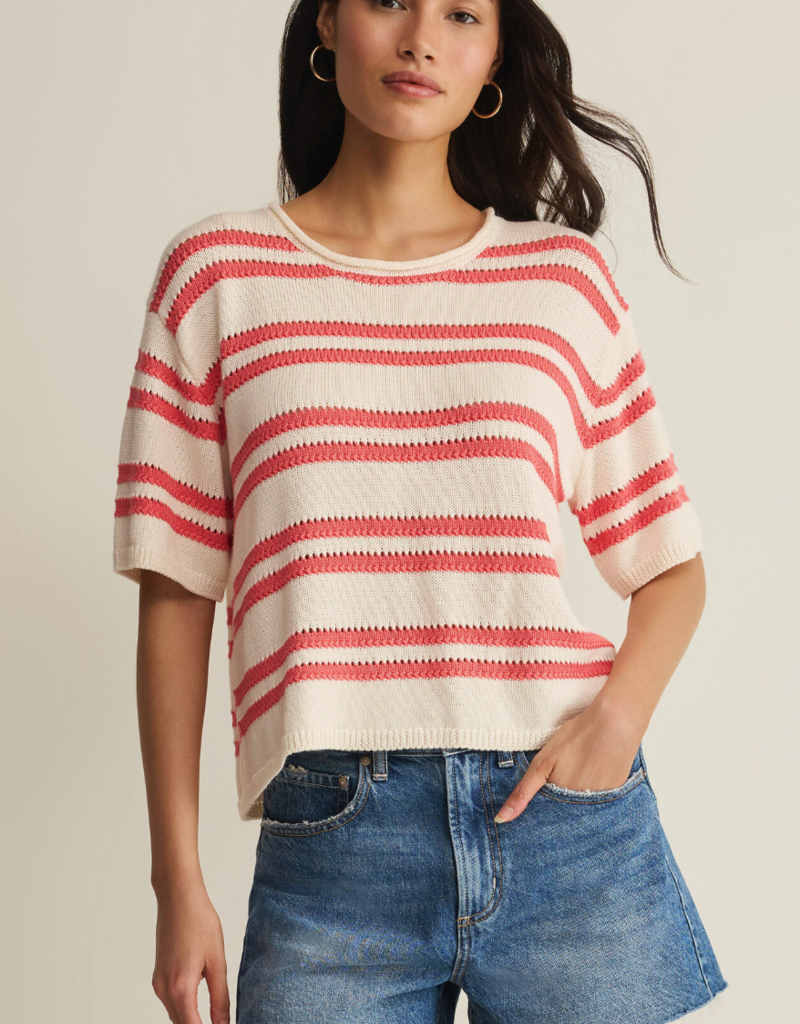 Z SUPPLY PRADO STRIPE SWEATER TEE